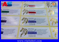 Etiquetas de laboratorio de papel de oro personalizadas pegatinas para vial estéril de 10 ml Impresión de etiquetas de advertencia de medicamentos