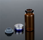 Frascos de vidrio 8ml de aceite esencial, frasco de vidrio de inyección ámbar con tapa de goma y oro